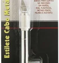 ESTILETE DE PRECISÃO (Cabo metalico) Com 5 Lâminas